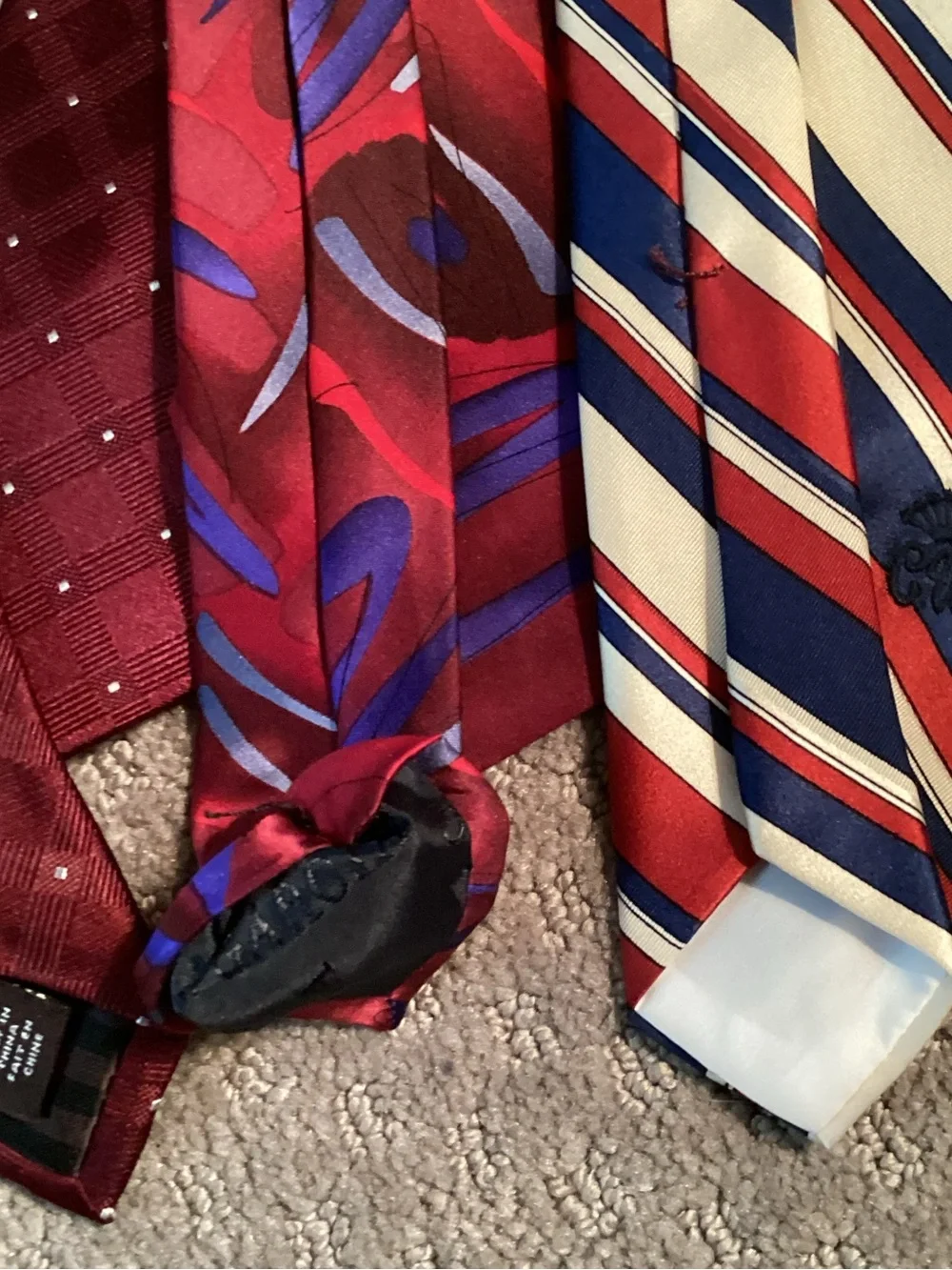 Men's Tie Collection, Red Patterned, Bundle of Six Classic Dress Ties - Picture 2 of 4